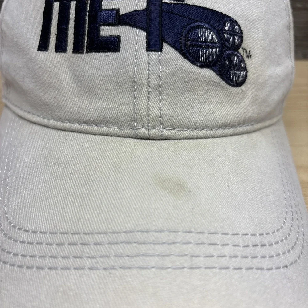 MET Logo Vantage‎ Hat Cap Strap Back Mens One Size Beige Twill Baseball